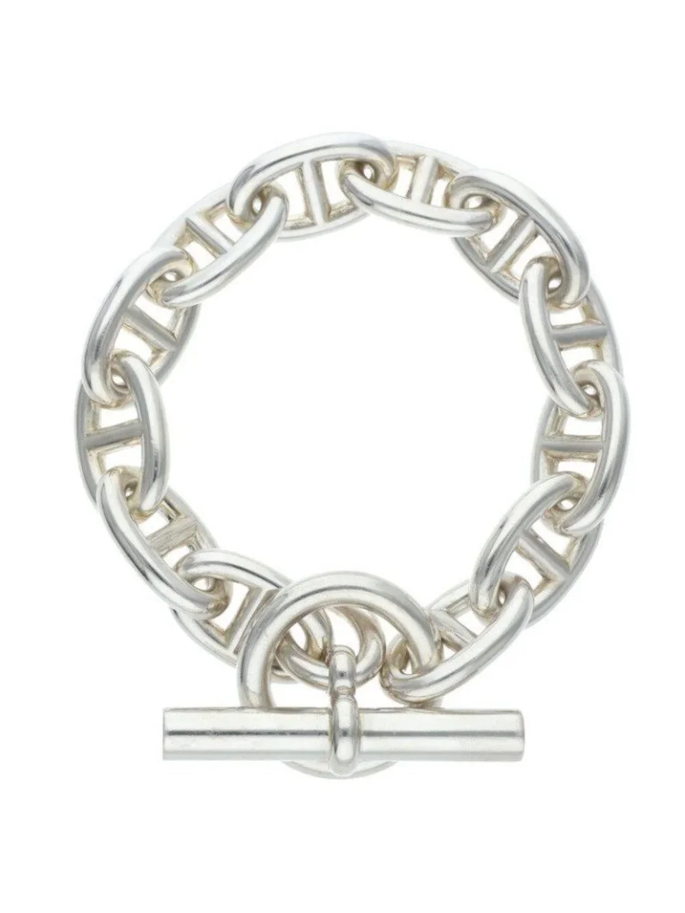 Hermes Chaine D'ancre TGM Silver Bracelet